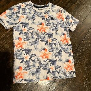 Abercrombie Kids Floral Tee in Orange and Blue
